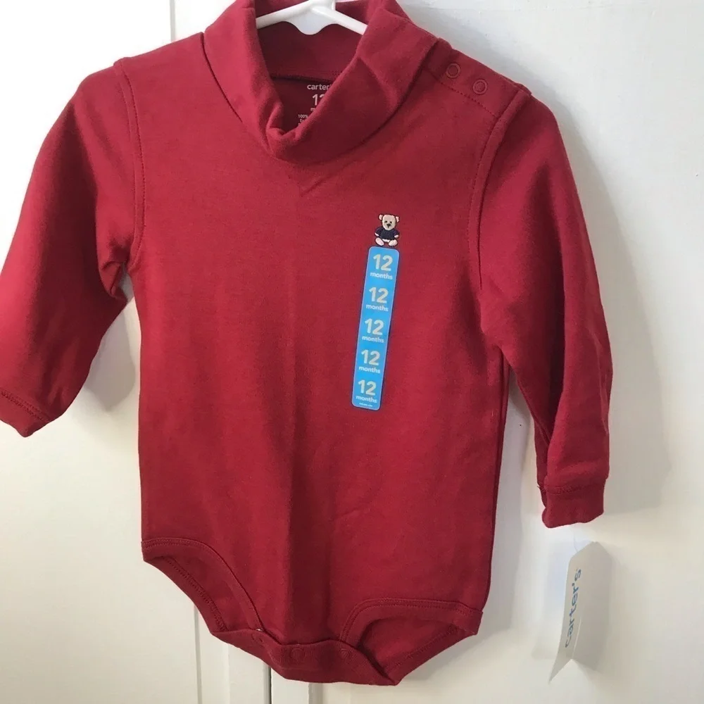 CARTER’S Burgundy Turtle Neck Long Sleeve Onesie PRICE IS FIRM